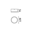 Outdoor Wand-/Deckenleuchte URANO SMALL, Ø 12cm, GX53 max. 15W, Aluminium / Acryl, Anthrazit matt