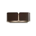 Wandleuchte CLIP MINI, Breite 25cm, inkl. 2x G9 28W 2700K, Corten