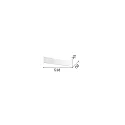 Ideal Lux LED wall luminaire ZIG ZAG, width 54cm, 22W 3000K 2100lm, black