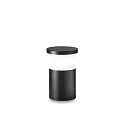 Outdoor Stehleuchte TORRE SMALL, IP44, Höhe 60cm, E27, Schwarz matt / Opal