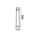 Outdoor Stehleuchte ELISA, IP44, 80cm, inkl. GX53 3W + 7W 4000K, Resinharz