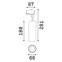 LED 3-phase track spot SMILE  CRi >80, UGR <19