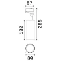 LED 3-phase track spot SMILE  CRi >80, UGR <19