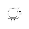 Ideal Lux Outdoor floor luminaire SOLE BIG, IP44, Ø 50cm, E27, plastic