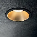 Ideal Lux LED Decken-Einbauleuchte GAME TRIM ROUND, IP40 IK06, Ø 8.5cm, 11W 3000K 36°, CRi >90, UGR <19, on-off, schwarz-gold