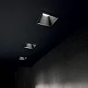 Recessed LED luminaire GAME SQUARE, IP20, 11W 3000K 850lm 36°, black / black reflector
