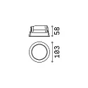LED Einbaustrahler BASIC ACCENT, IP44, Ø 10.3cm, 10W 3000K 1000lm 45°, Weiß matt