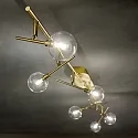 Ideal Lux Wand-/Deckenleuchte MARACAS, 6-flammig, inkl. G4 2W 3000K, Messing satin / klar