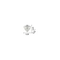Ideal Lux Ceiling luminaire DUBAI, 6 flames, Ø 52cm, E14, metal / refined chrystal, brass