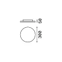 Ideal Lux LED Outdoor wall / ceiling luminaire MIB ROUND, IP65, Ø 30cm, 20W 4000K 1200km, white / opal