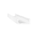 Aufbau-Aluminiumprofil SLOT SURFACE FLAT 11mm inkl. Abdeckung + Montagekit, 200cm, Alu