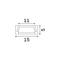 Ideal Lux Aufbau-Aluminiumprofil SLOT SURFACE FLAT 11mm inkl. Abdeckung + Montagekit, 200cm, Weiß