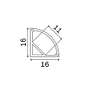Ideal Lux Aufbau-Eckprofil SLOT SURFACE 11mm, inkl. runder Abdeckung + Montagekit, 200cm, Weiß