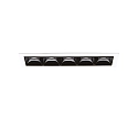 LED ceiling luminaire LIKA TRIM, recessed mounting, lenght 14.6cm, 10W 3000K 1100lm 29°, white / black