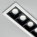 Ideal Lux LED Einbau-Deckenstrahler LIKA TRIM, IP20, 5-fach, 14.6cm, schaltbar, schwarz/weiß, 12W 3000K 1000lm 29°