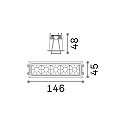 Ideal Lux LED Einbau-Deckenstrahler LIKA TRIM, IP20, 5-fach, 14.6cm, schaltbar, schwarz/weiß, 12W 3000K 1000lm 29°