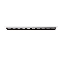LED ceiling luminaire LIKA TRIM, recessed mounting, lenght 27.8cm, 20W 3000K 2200lm 29°, white / black