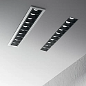 Ideal Lux LED Einbau-Deckenstrahler LIKA TRIM, IP20, 10-fach, 27.8cm, schaltbar, schwarz/weiß, 20W 3000K 2000lm 29°