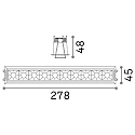 Ideal Lux LED Einbau-Deckenstrahler LIKA TRIM, IP20, 10-fach, 27.8cm, schaltbar, schwarz/weiß, 20W 3000K 2000lm 29°