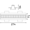 Ideal Lux LED Einbau-Deckenstrahler LIKA FI TRIMLESS, IP20, bündig, 27.4cm, CRi >90, UGR <16, on-off, weiß, 20W 3000K 1390lm 29°