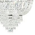 Ideal Lux Ceiling luminaire DUBAI, 6 flames, Ø 52cm, E14, metal / refined chrystal, chrome
