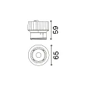 LED Modul DYNAMIC, IP54, Einbau, Ø 6.5cm, 10W, dimmbar, CRi >90, Schwarz, 10W 3000K 920lm 35°