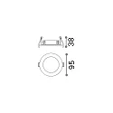 Federclip-Einbaurahmen RUND für LED Einbaustrahler DYNAMIC, Ø 9.5cm