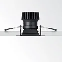 Ideal Lux Federclip-Einbaurahmen ECKIG für LED Einbaustrahler DYNAMIC, 10 x 10cm, Schwarz