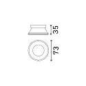Ideal Lux Reflektor RUND für LED Einbaustrahler DYNAMIC, symmetrisch, starr, Schwarz