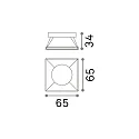 Reflektor ECKIG für LED Einbaustrahler DYNAMIC, symmetrisch, starr
