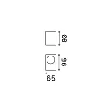 Ideal Lux Outdoor wall luminaire UP-AP1, height 8cm, G9, aluminium / pyrex glass, coffee brown