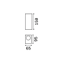 Ideal Lux Outdoor wall luminaire UP-AP2, height 15cm, G9, aluminium / pyrex glass, coffee brown