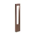 Outdoor Stehleuchte VEGA, Höhe 80cm, G9, Aluminium / Glas gehärtet, Kaffeebraun