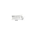 Ideal Lux Ceiling luminaire MARTINEZ, 8 flames, lenght 103cm, E14, gold / chrystal glass