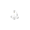 Ideal Lux Pendant luminaire ARIZONA, 3 flames, Ø 40cm, incl. 3x GX53 3000K, satined brass / white