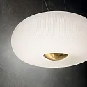 Ideal Lux Pendant luminaire ARIZONA, 5 flames, Ø 50cm, incl. 5x GX53 3000K, satined brass / white