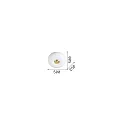 Ideal Lux Ceiling luminaire ARIZONA , 5 flames, Ø 50cm, incl. 5x GX53 3000K, satined brass / white