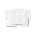 Wall / Ceiling luminaire TOTEM, 6 flames, laser formed metal, incl. GX53 9.5W 3000K, white