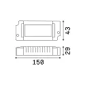 Ideal Lux Optional power supply for Recessed LED luminaire GAME, 1-10V dimmable, 12W, sec. 100-400mA