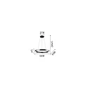 Ideal Lux LED Pendelleuchte ORACLE ROUND, Ø 60cm, 33W 3000K 1880lm, Schwarz
