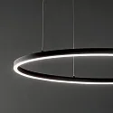 LED pendant luminaire ORACLE SLIM, Ø 90cm, 48W 3000K 3000lm, black