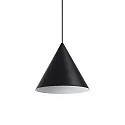 Pendelleuchte, A-LINE, Ø 30cm, E27, Schwarz matt / Schirm innen weiß