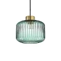 Pendelleuchte MINT-2, Ø 20cm, E27, Minzgrün / Messing satin