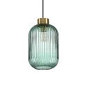 Pendelleuchte MINT-3, Ø 24cm, E27, Minzgrün / Messing satin
