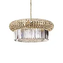 Kristall-Pendelleuchte NABUCCO, 18-flammig, Ø 70cm, E14, Gold / klar
