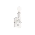 LED Wandleuchte GEA MAP2 SQUARE, E27 + LED-Spot, 2 Schalter, ohne Schirm, Weiß