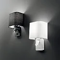 LED wall luminaire GEA MAP2 SQUARE, E27 + LED spot, 2 switches, without shade