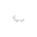 Ideal Lux Eckverbinder für LED Wand-/Pendelleuchte LINUS, mit LED-Modul, 3W 3000K 270lm 104°, Schwarz