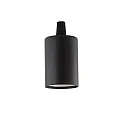 Leuchtmittelfassung LISCIO, zylindrisch, glatt, L 8.5cm / Ø 4cm, E27, schwarz