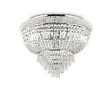 Ceiling luminaire DUBAI, 24 flames,  Ø 78cm, E14, metal / refined chrystal, chrome